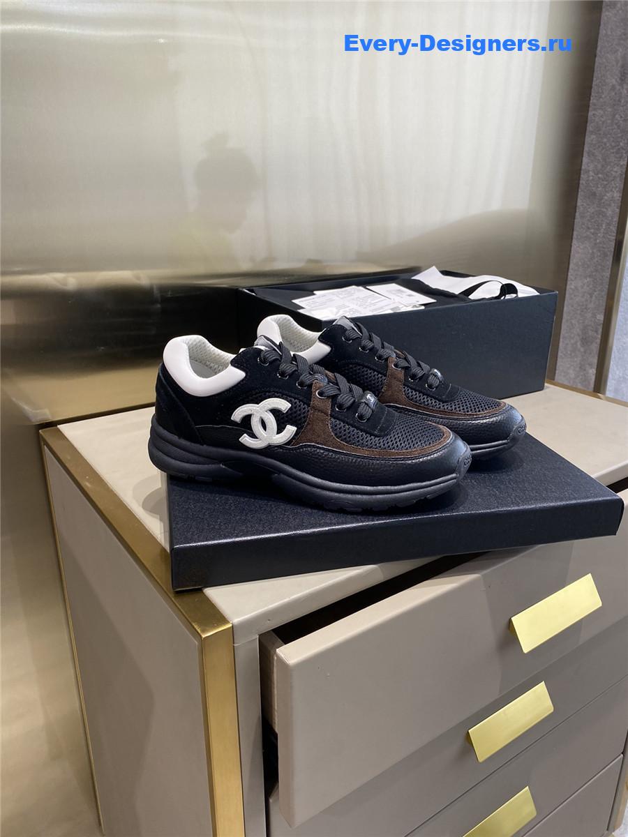 Ch**el cc runners black cyber leather