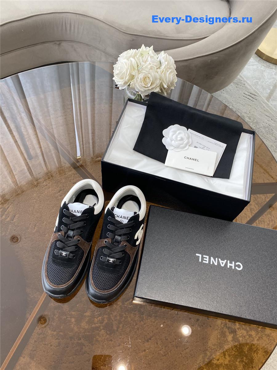 Ch**el cc runners black cyber leather