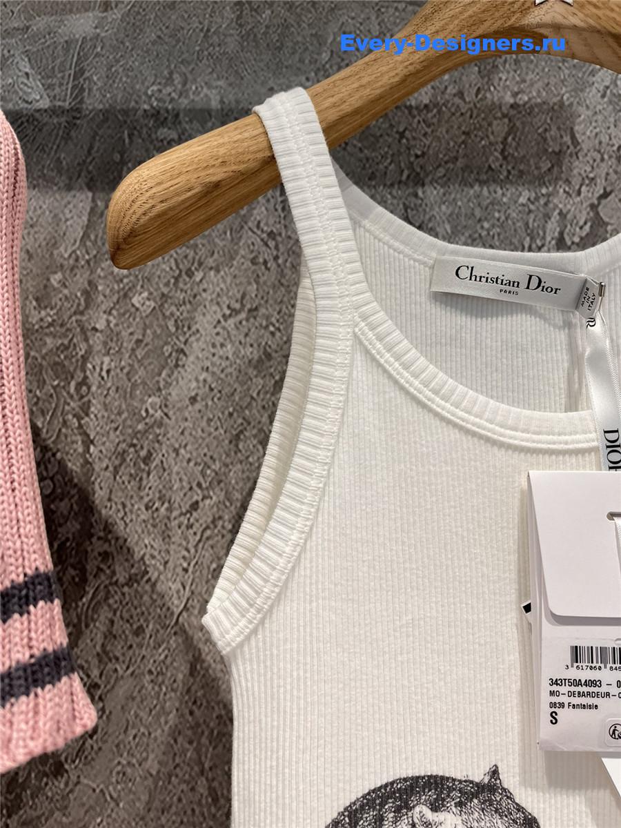 D10r white tiger print vest