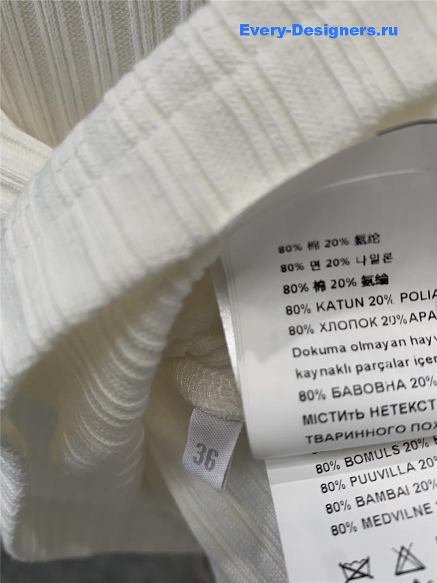 Miu Miu Embroidered Crew Neck Top