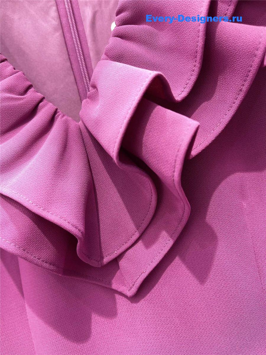 Va1e*ntin0 v-neck ruffle dress purple