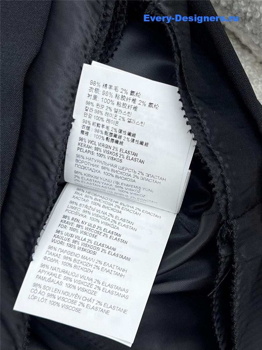 Miu Miu Black Grain De Poudre Wool Mini-Dress