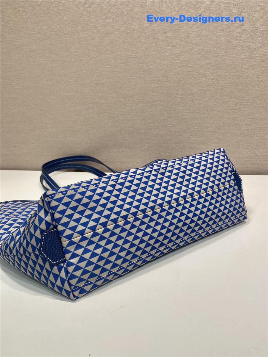 Pra*a tessuto triangulum tote bag blue