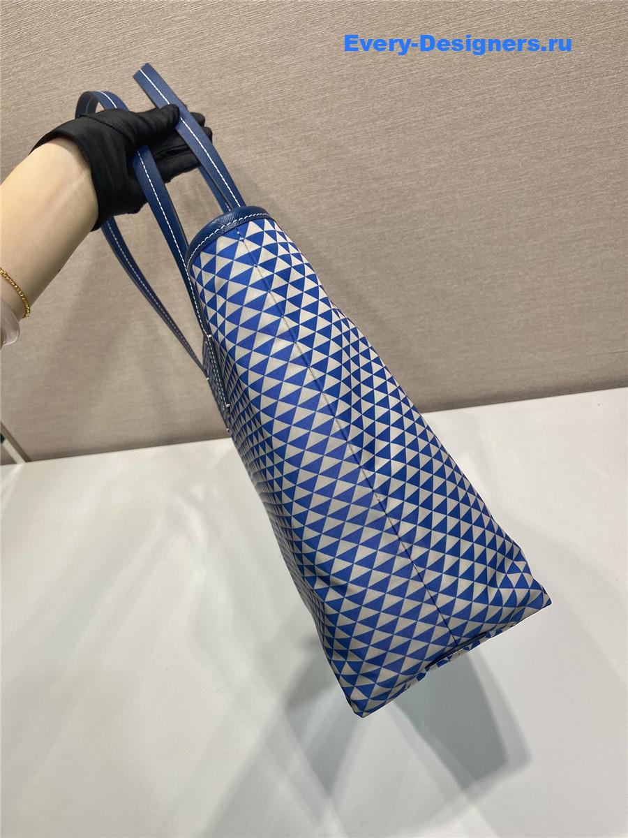 Pra*a tessuto triangulum tote bag blue