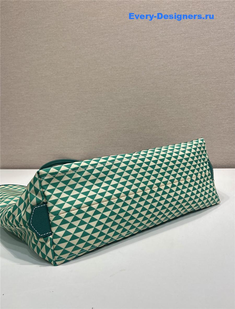 Pra*a tessuto triangulum tote bag green