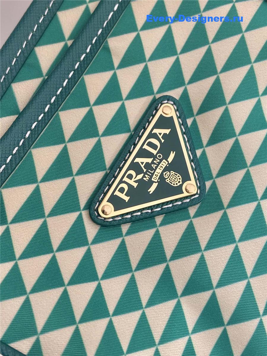 Pra*a tessuto triangulum tote bag green