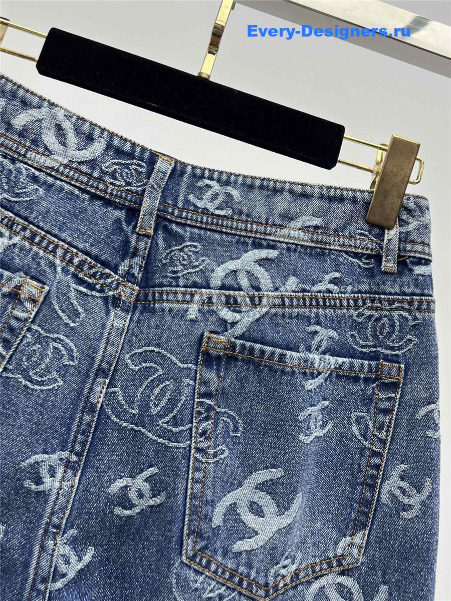 Ch**el high waist wide leg jeans