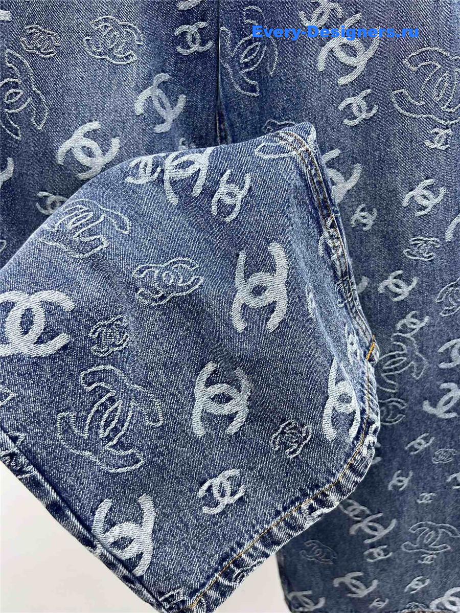 Ch**el high waist wide leg jeans