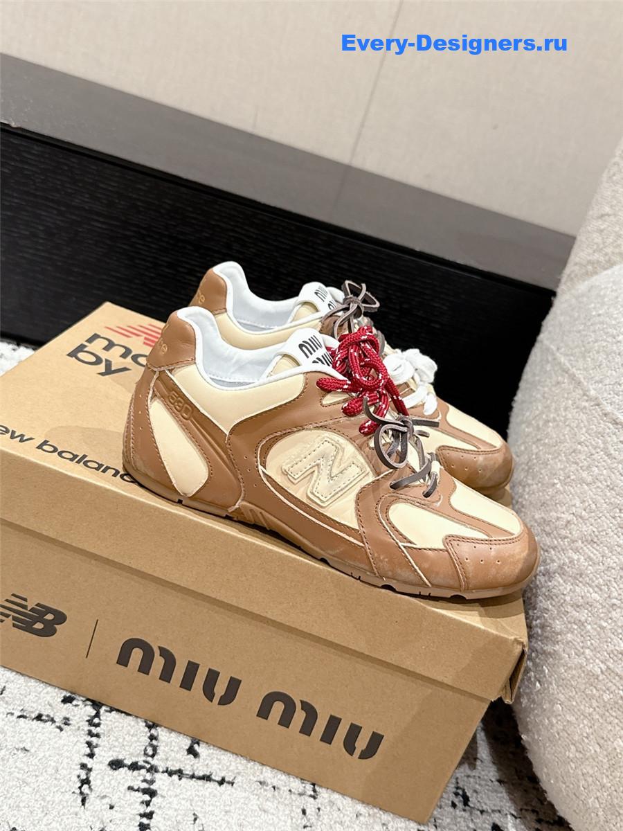 Miu Miu x New Balance 530 SL Leather Sneaker in Brown