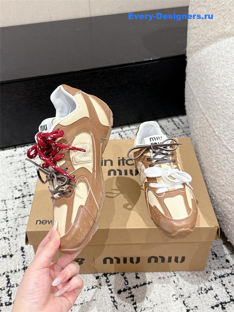 Miu Miu x New Balance 530 SL Leather Sneaker in Brown