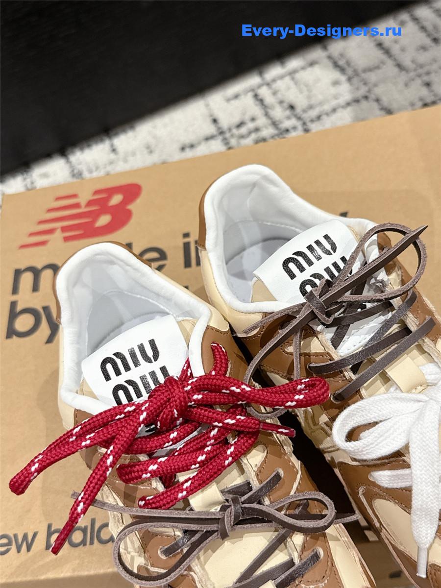Miu Miu x New Balance 530 SL Leather Sneaker in Brown
