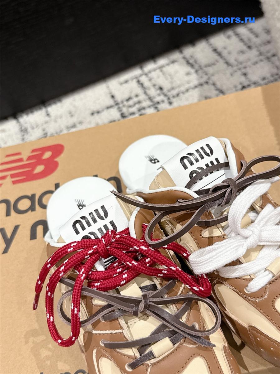 Miu Miu x New Balance Brown Mules