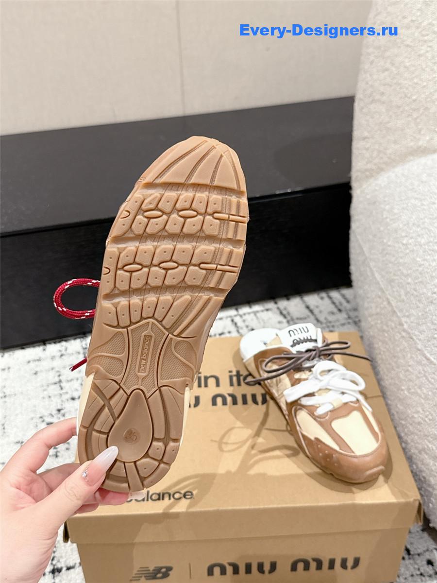 Miu Miu x New Balance Brown Mules