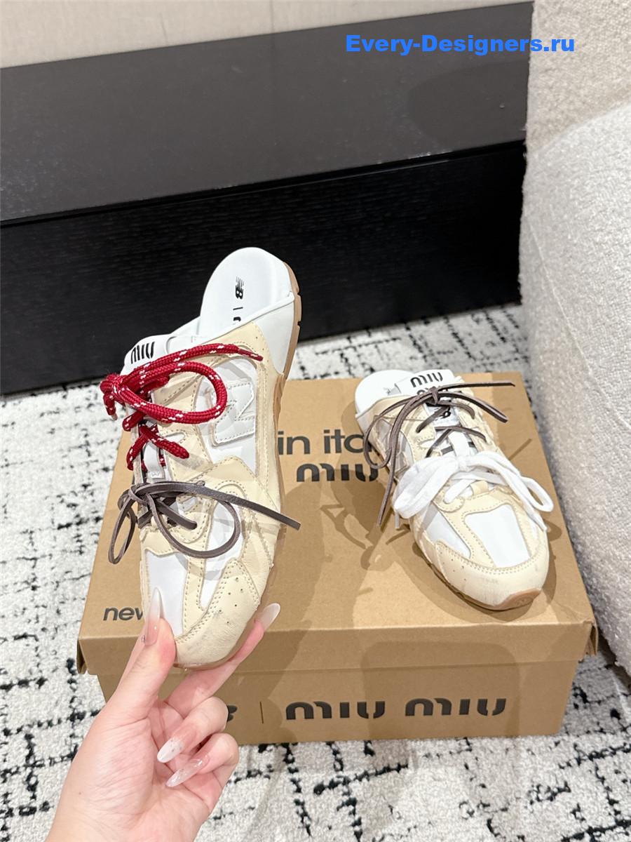 Miu Miu x New Balance Mules in Neutrals