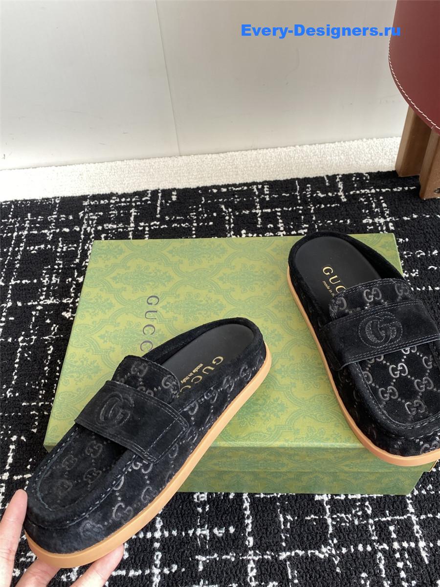 Gvc*1 celia gg suede mules black