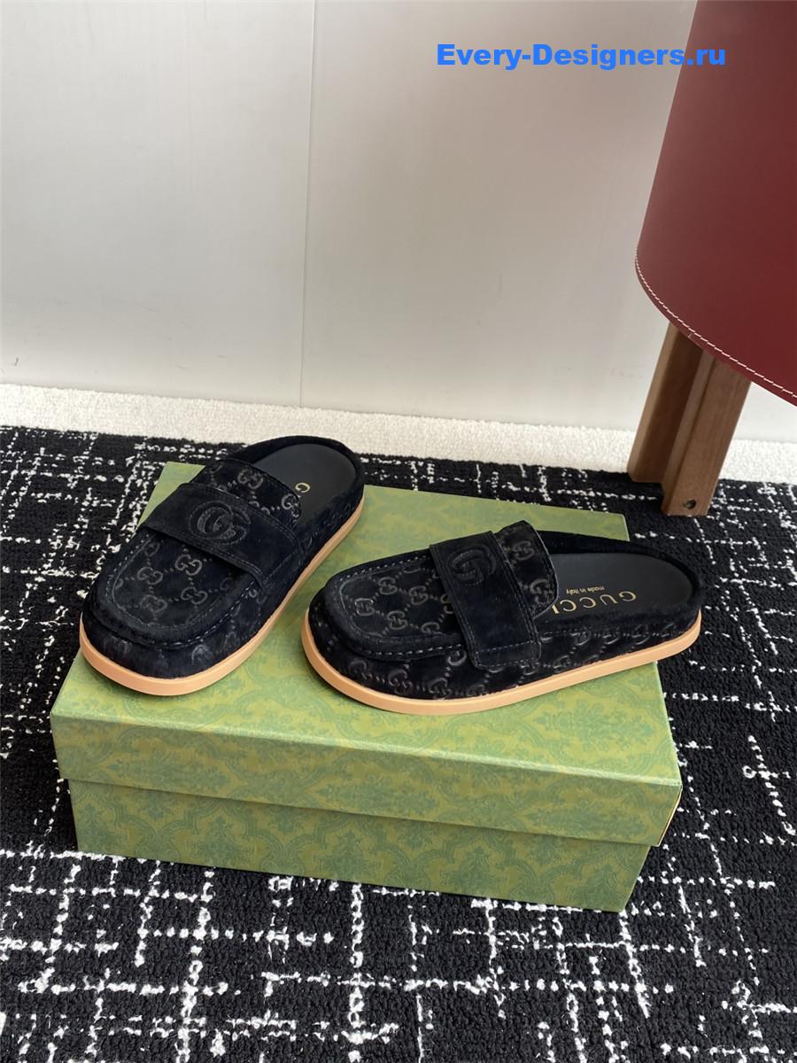 Gvc*1 celia gg suede mules black