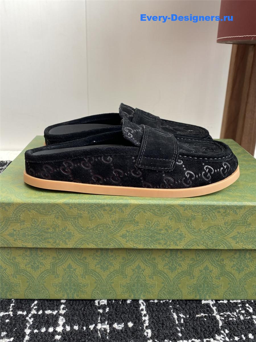 Gvc*1 celia gg suede mules black