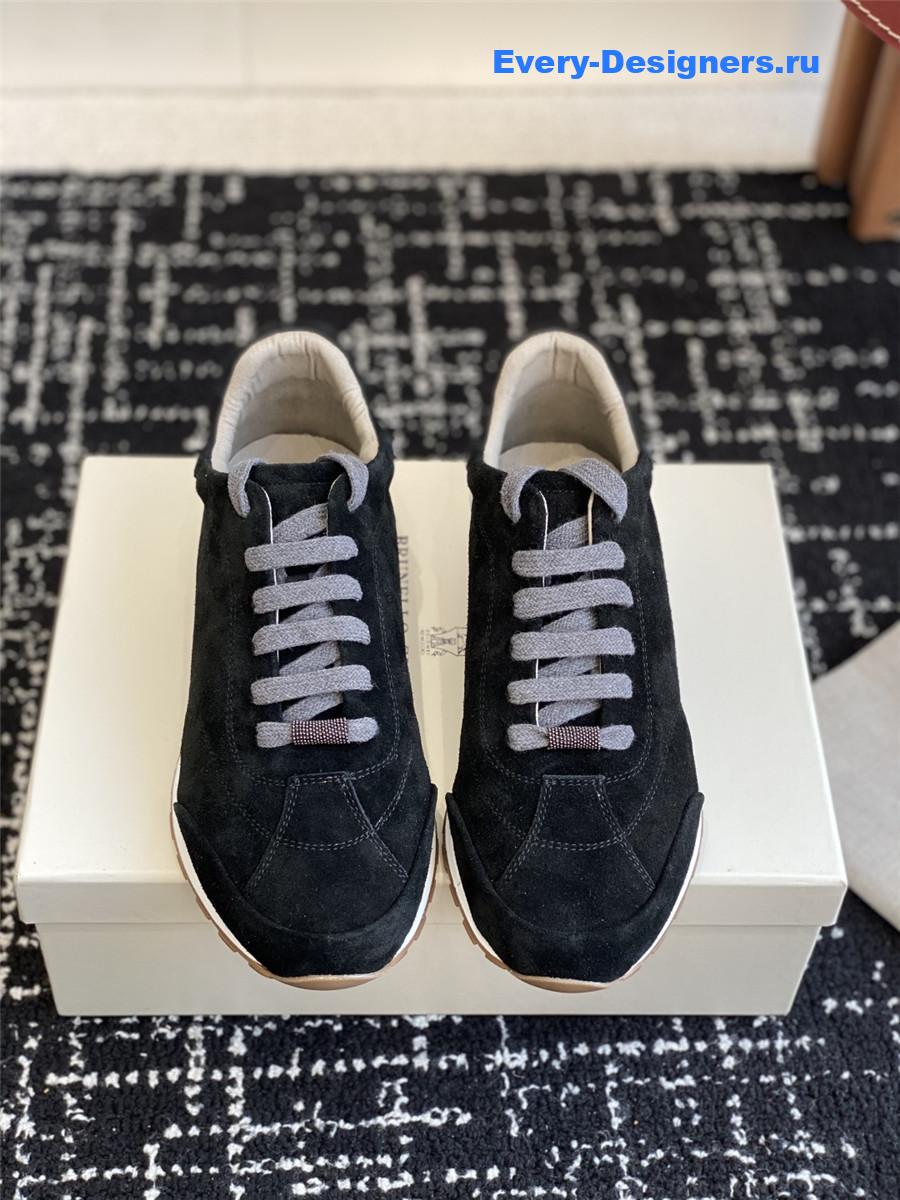 BC 10mm Suede Low Top Sneakers Black