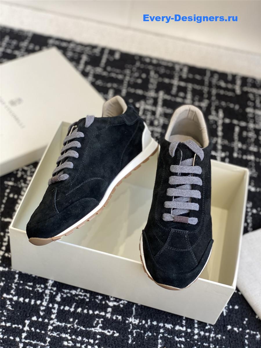 BC 10mm Suede Low Top Sneakers Black