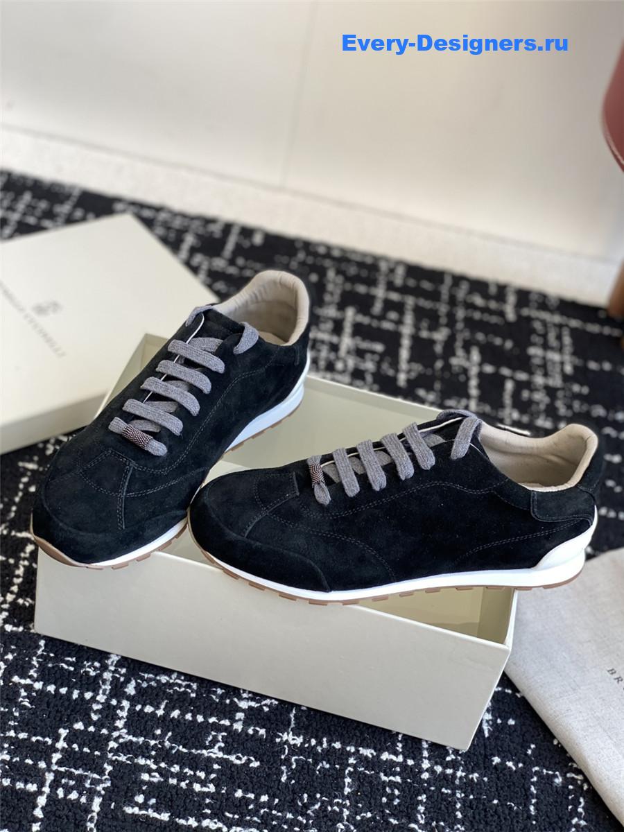 BC 10mm Suede Low Top Sneakers Black