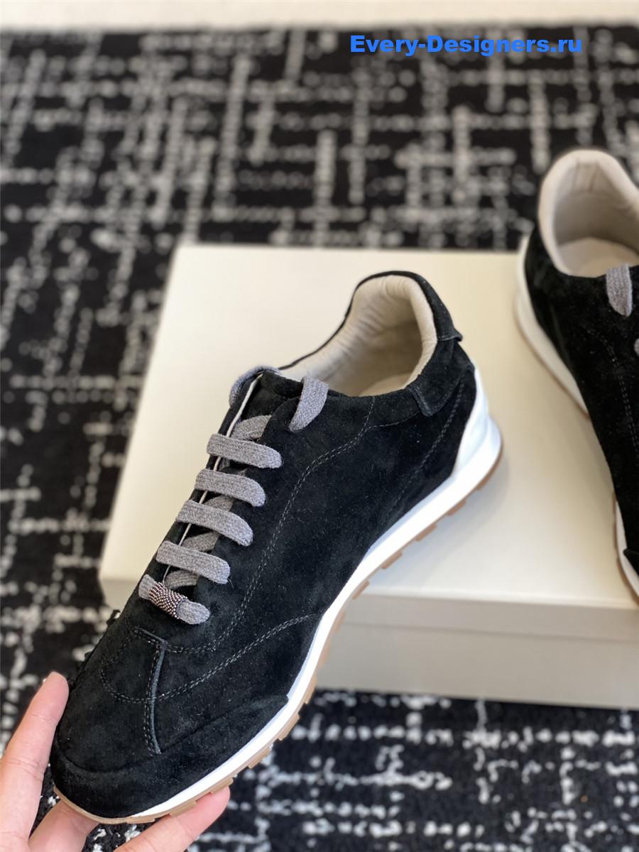 BC 10mm Suede Low Top Sneakers Black