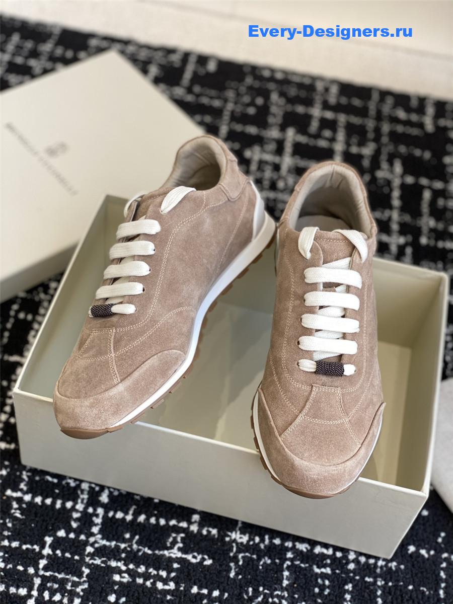 BC 10mm Suede Low Top Sneakers Brown