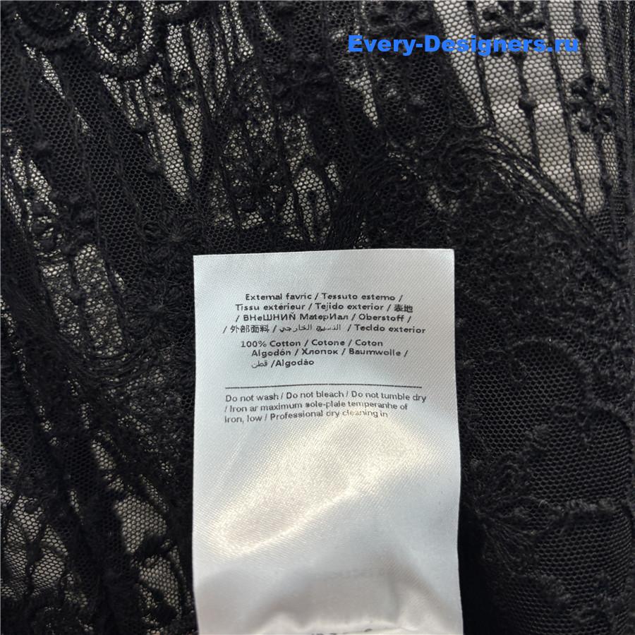 Va1e*ntin0 black v-neck lace shirt