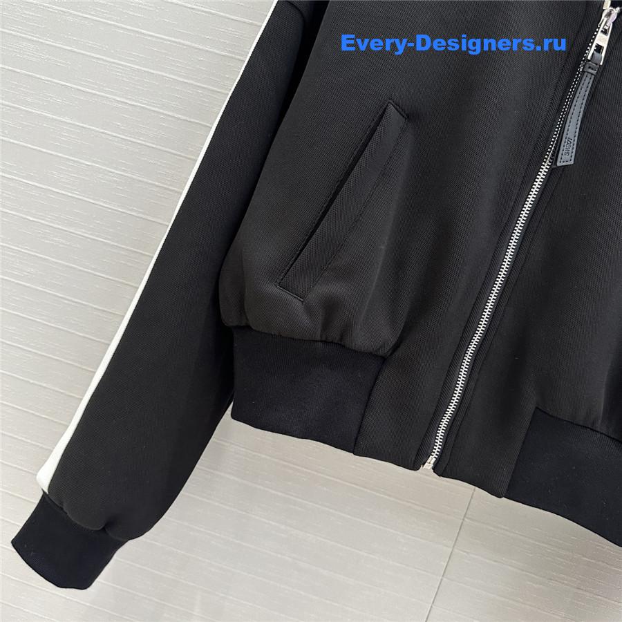 L0ew* logo embroidered baseball jacket