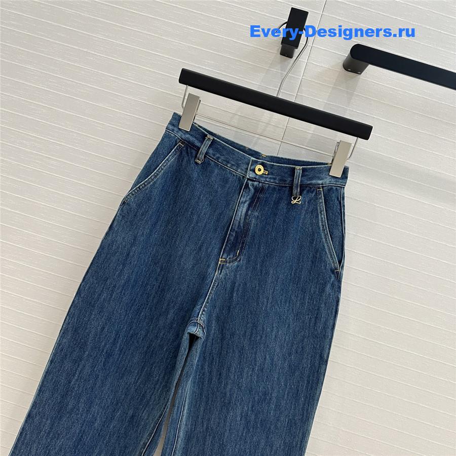 L0ew* washed blue denim jeans