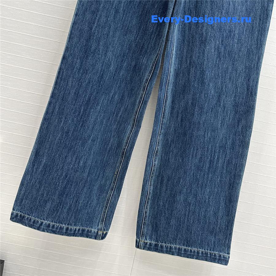 L0ew* washed blue denim jeans