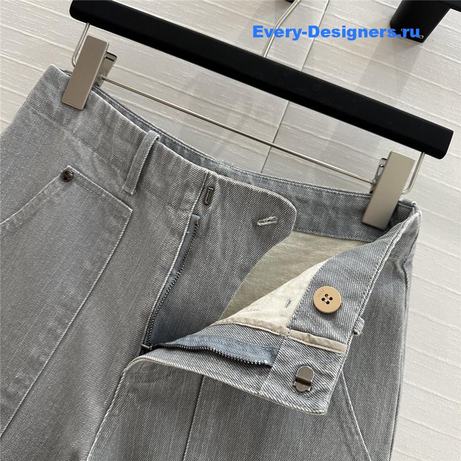 F**di haze blue denim trousers