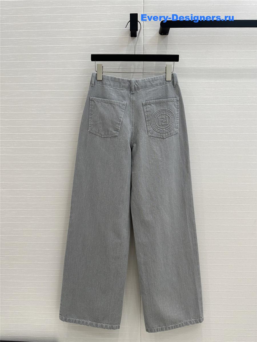 F**di haze blue denim trousers