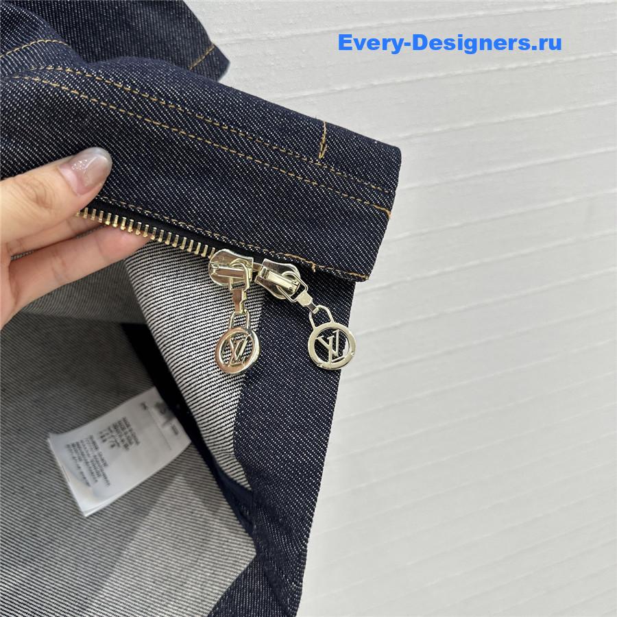 l0vis Vvtt0n lv ruffle denim dress blue