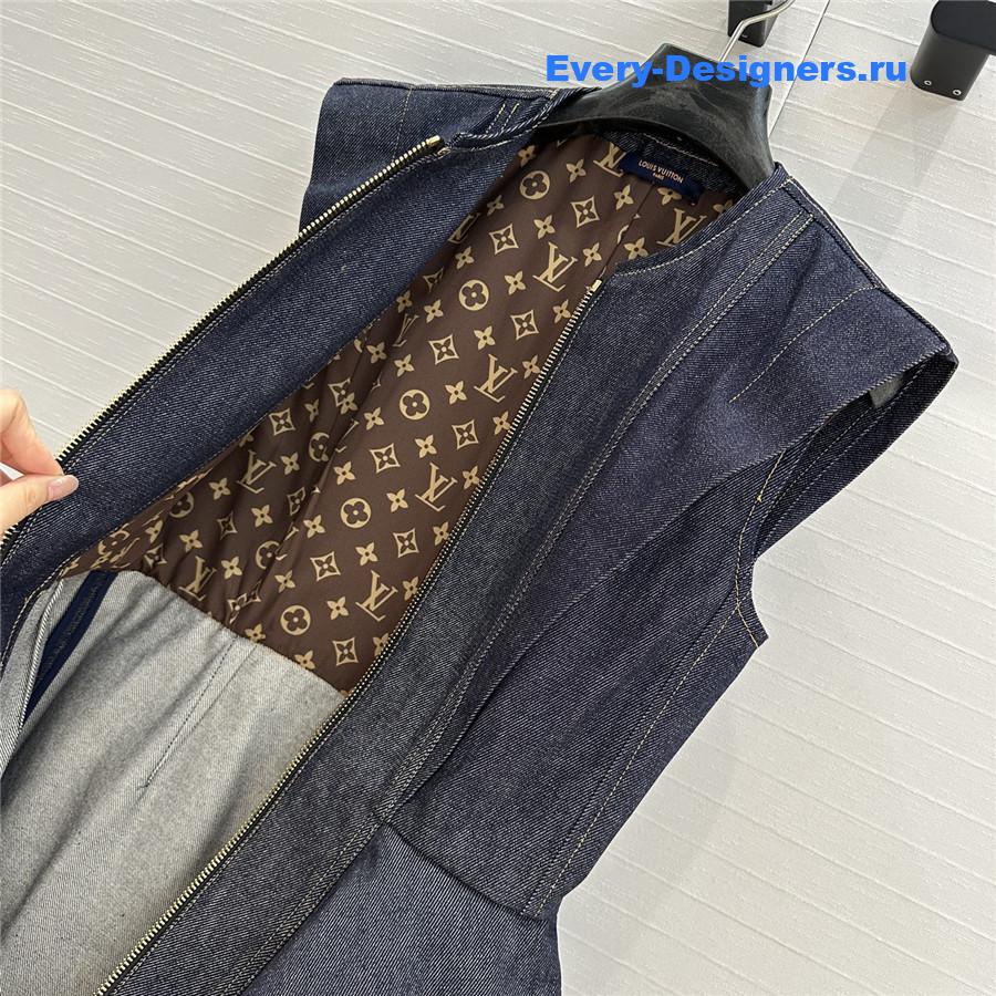 l0vis Vvtt0n lv ruffle denim dress blue