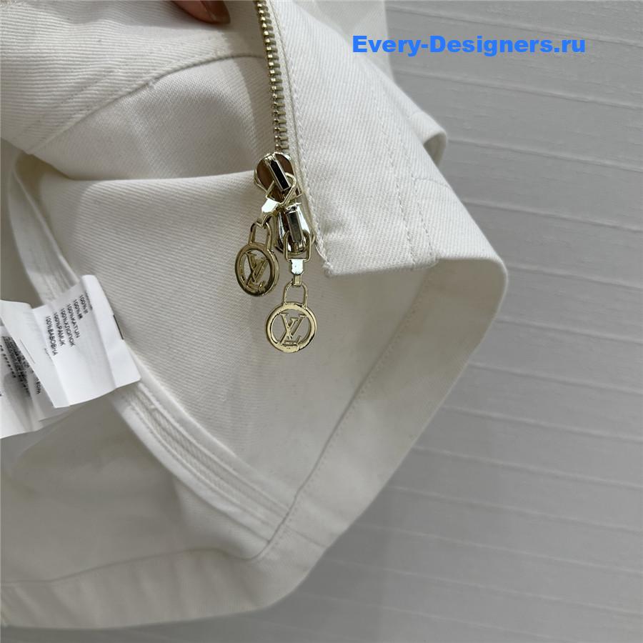 l0vis Vvtt0n lv ruffle denim dress white