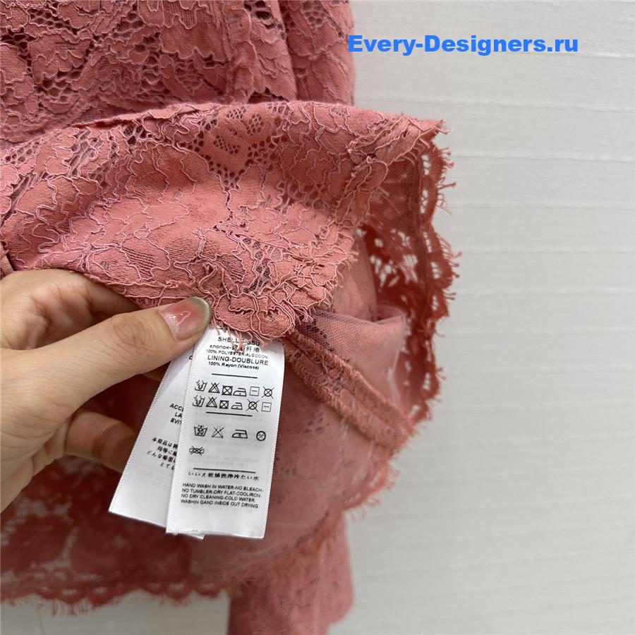 Dolce & Gabbana Pink Lace Cardigan