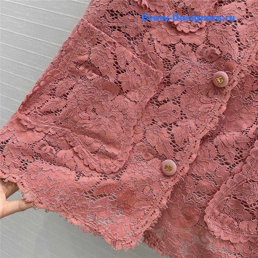 Dolce & Gabbana Pink Lace Cardigan