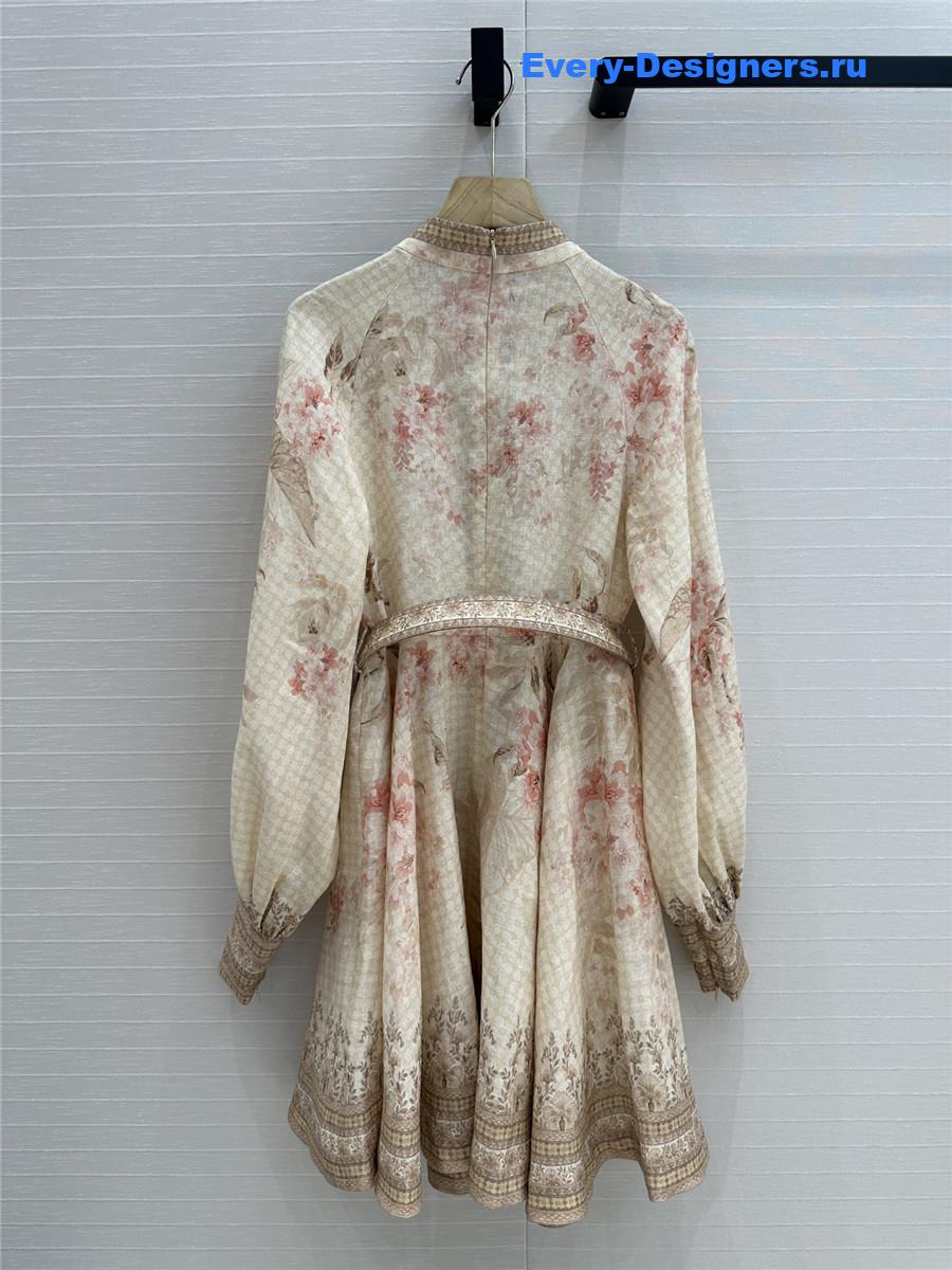 Zimm Coral Floral Mini Dress