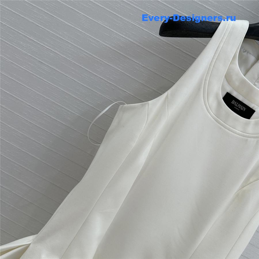 Balmain Pleated A-Line Dress