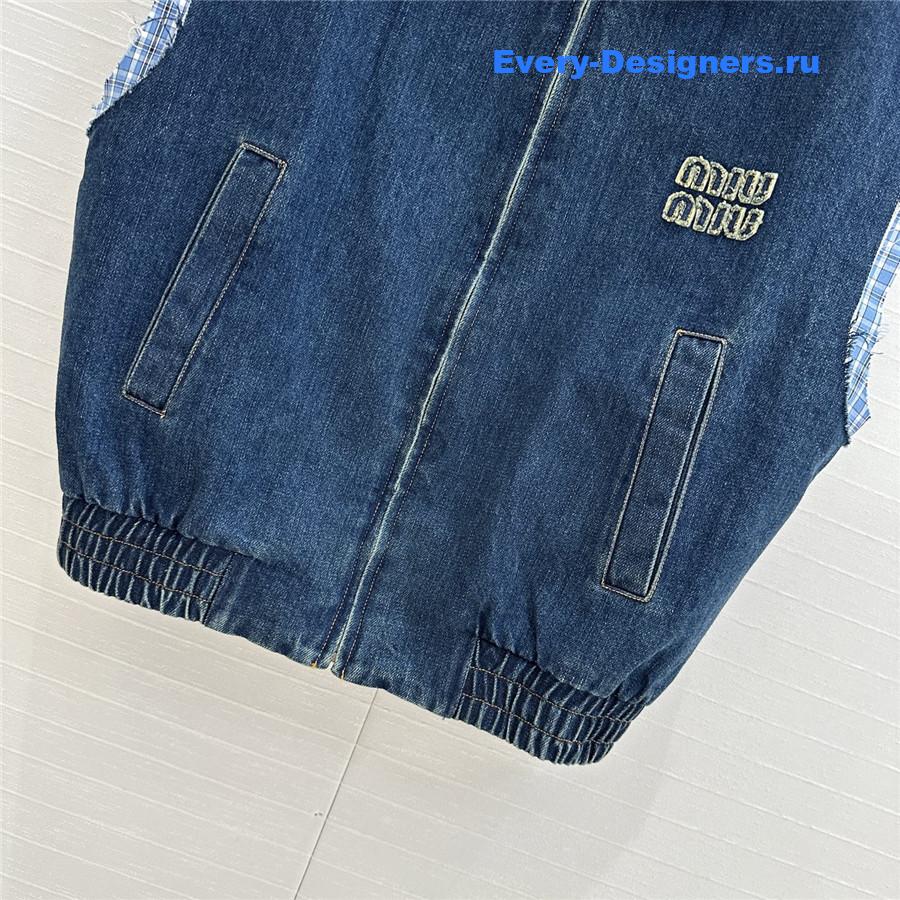 Miu Miu Navy Denim Vest