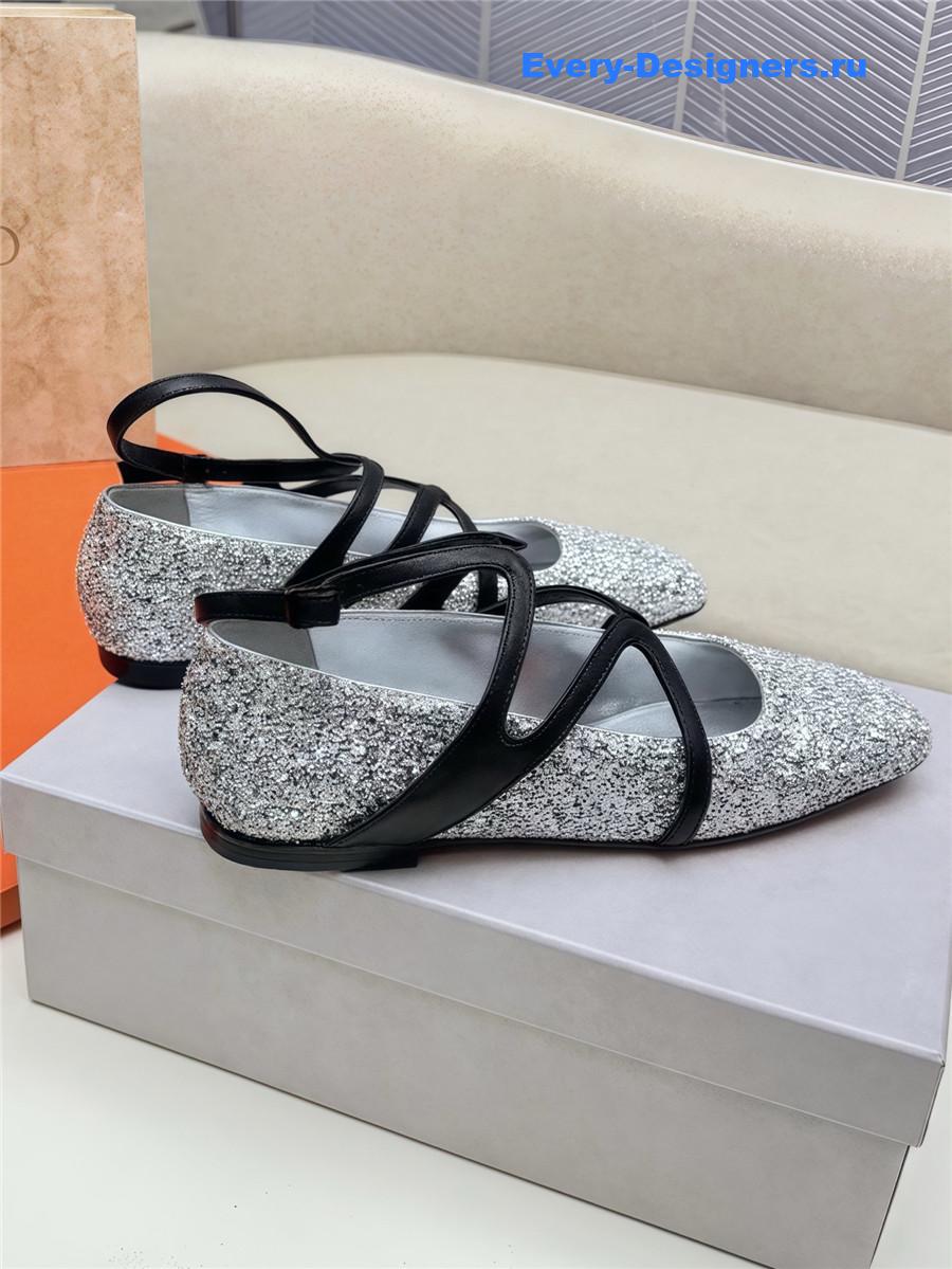 J1m*y Ch00 astoria ballet flats silver
