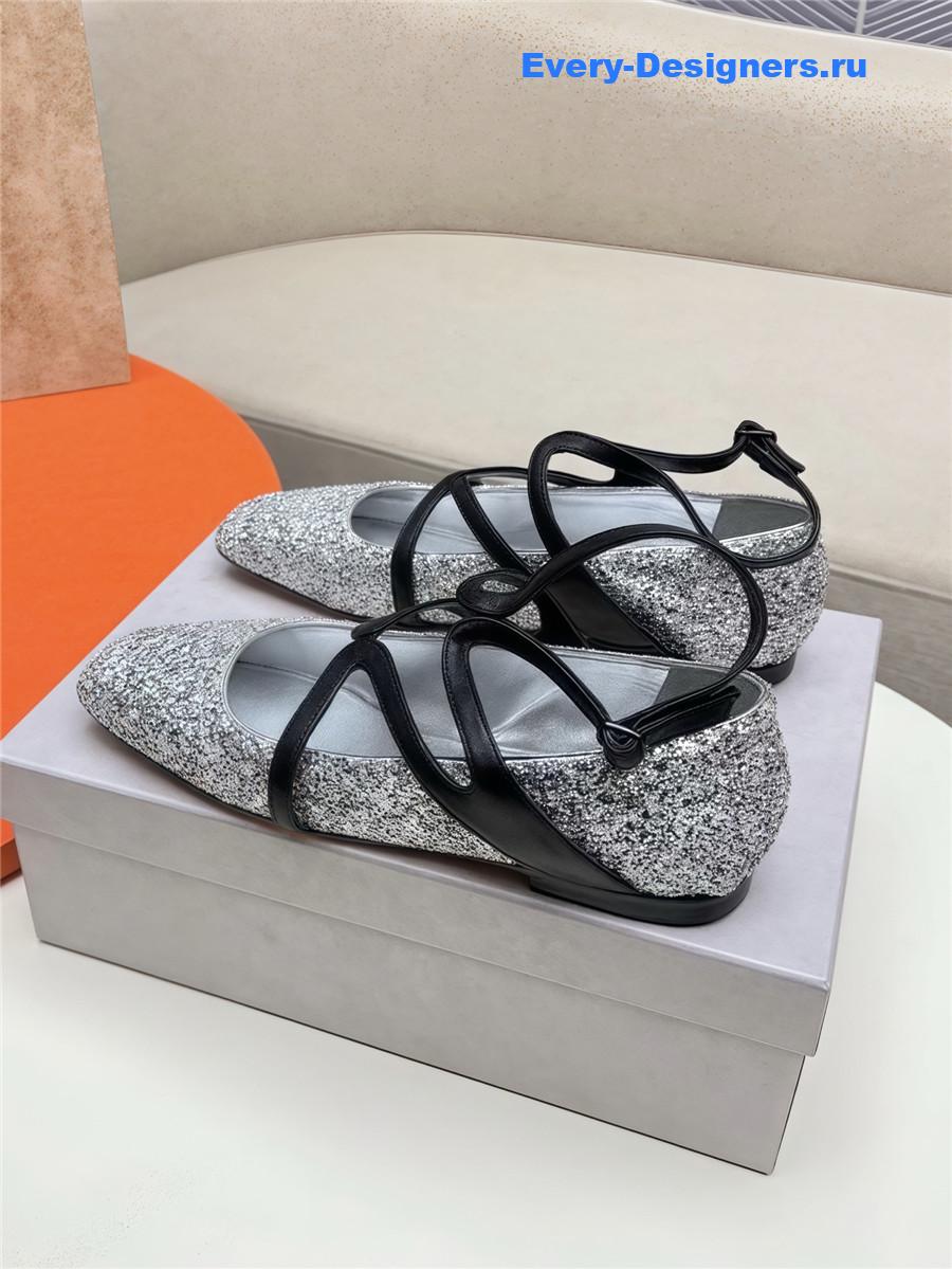 J1m*y Ch00 astoria ballet flats silver