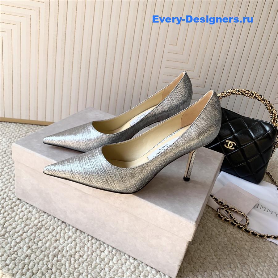 J1m*y Ch00 love 85 glitter pumps silver