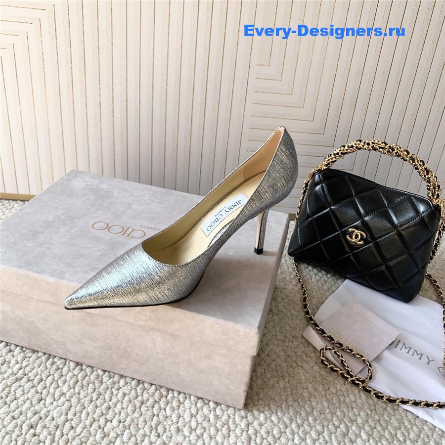 J1m*y Ch00 love 85 glitter pumps silver