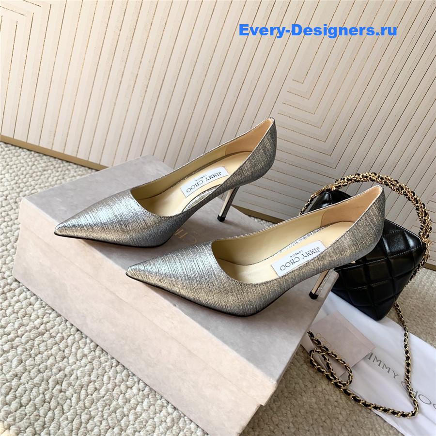 J1m*y Ch00 love 85 glitter pumps silver