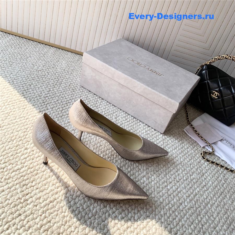 J1m*y Ch00 love 85 glitter pumps gold