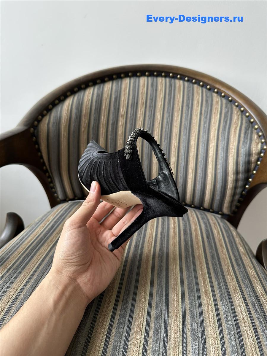 J1m*y Ch00 bing 100mm crystal-embellished pumps