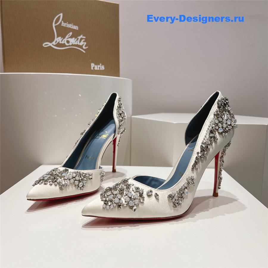Chr1st1an louboutin artifice strass 120 pumps white