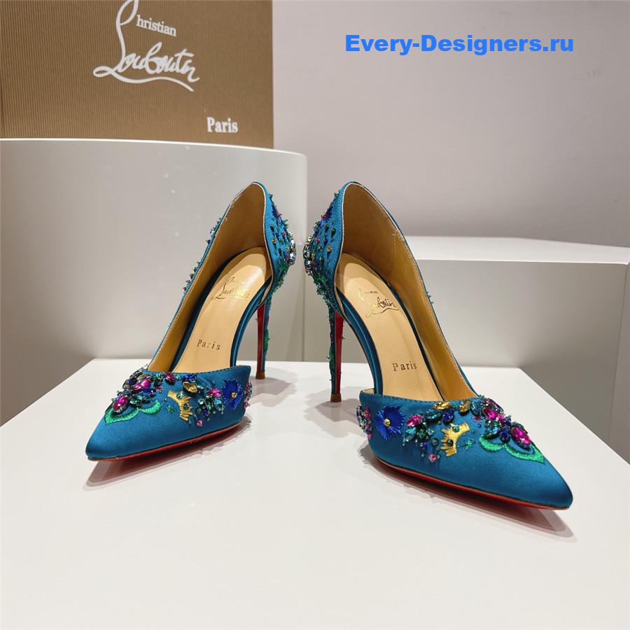 Chr1st1an louboutin artifice strass 120 pumps blue