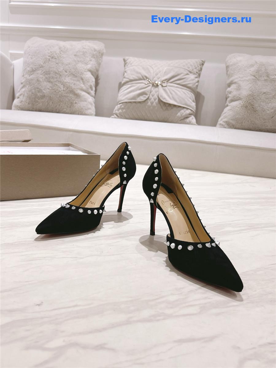 Chr1st1an louboutin anjalina studded heels black